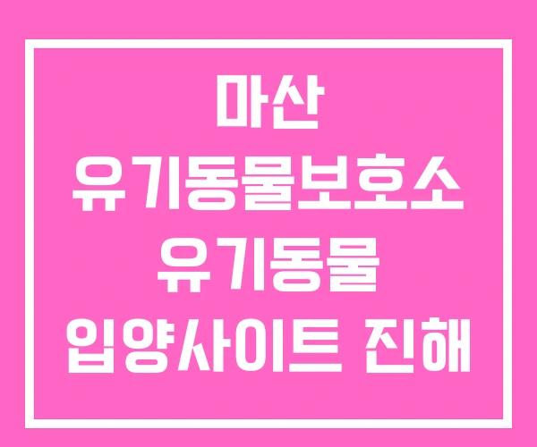 마산 유기동물보호소 유기동물 입양사이트 진해 보호소 마산 유기동물보호소 유기동물 입양사이트 진해 보호소