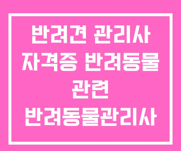 반려견 관리사 자격증 반려동물 관련 반려동물관리사 1급 반려견 관리사 자격증 반려동물 관련 반려동물관리사 1급