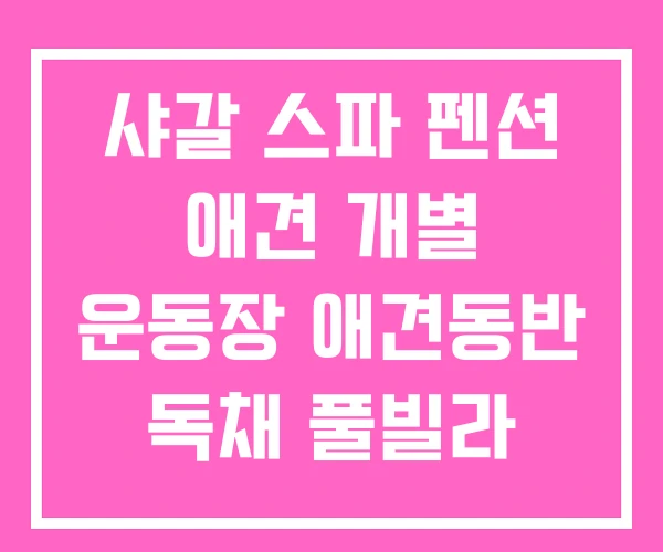샤갈 스파 펜션 애견 개별 운동장 애견동반 독채 풀빌라 샤갈 스파 펜션 애견 개별 운동장 애견동반 독채 풀빌라