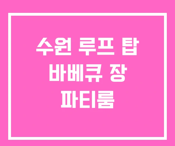 수원 루프 탑 바베큐 장 파티룸 수원 루프 탑 바베큐 장 파티룸