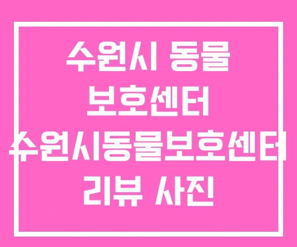 수원시 동물 보호센터 수원시동물보호센터 리뷰 사진 수원시 동물 보호센터 수원시동물보호센터 리뷰 사진