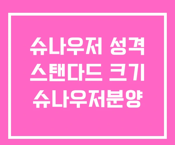 슈나우저 성격 스탠다드 크기 슈나우저분양 슈나우저 성격 스탠다드 크기 슈나우저분양