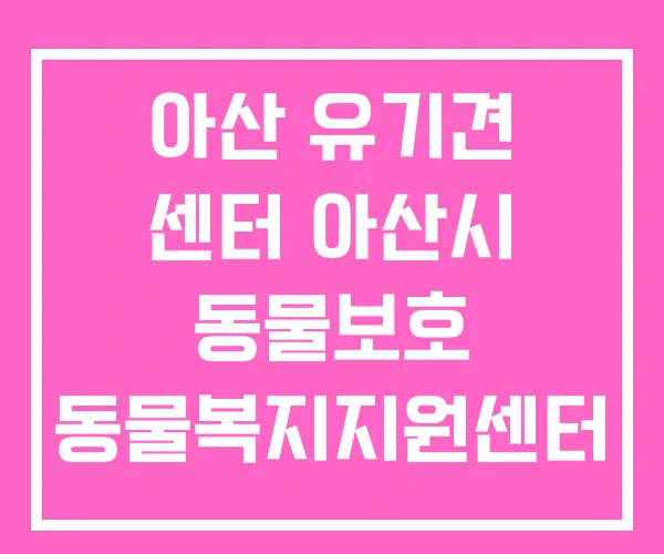 아산 유기견 센터 아산시 동물보호 동물복지지원센터 아산 유기견 센터 아산시 동물보호 동물복지지원센터