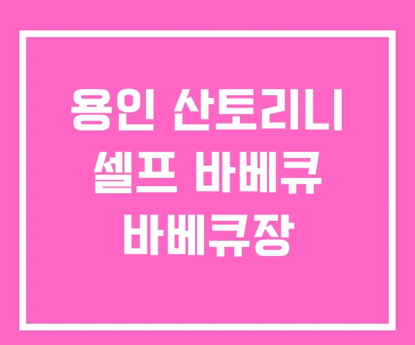 용인 산토리니 셀프 바베큐 바베큐장
