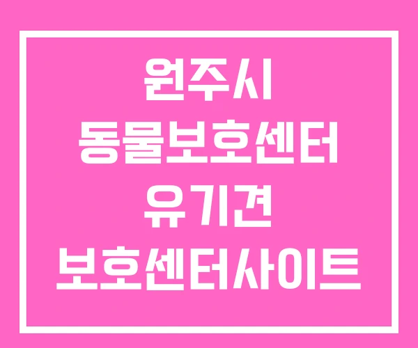 원주시 동물보호센터 유기견 보호센터사이트 원주시 동물보호센터 유기견 보호센터사이트