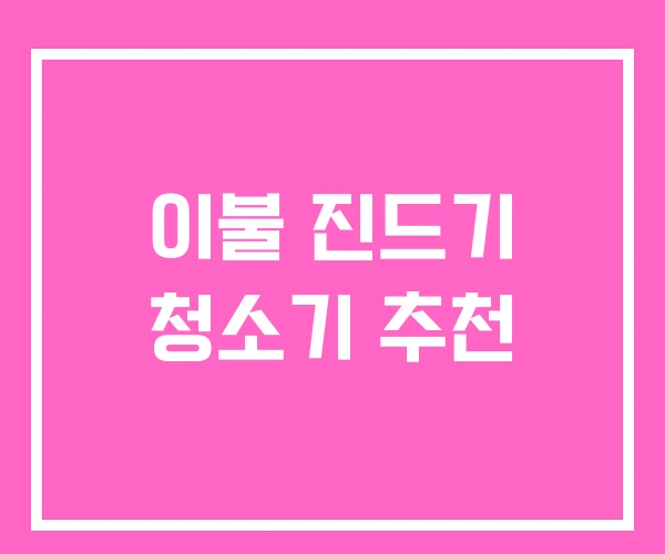 이불 진드기 청소기 추천 이불 진드기 청소기 추천