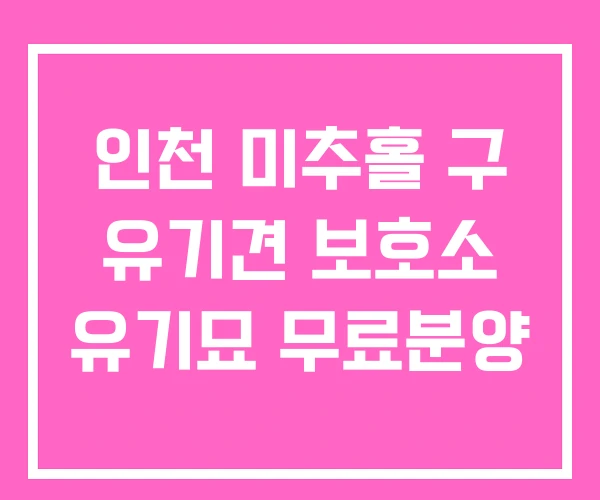 인천 미추홀 구 유기견 보호소 유기묘 무료분양 인천 미추홀 구 유기견 보호소 유기묘 무료분양