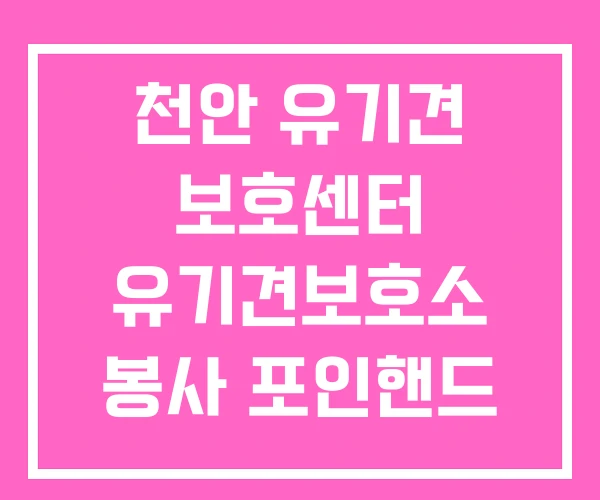 천안 유기견 보호센터 유기견보호소 봉사 포인핸드 천안 유기견 보호센터 유기견보호소 봉사 포인핸드