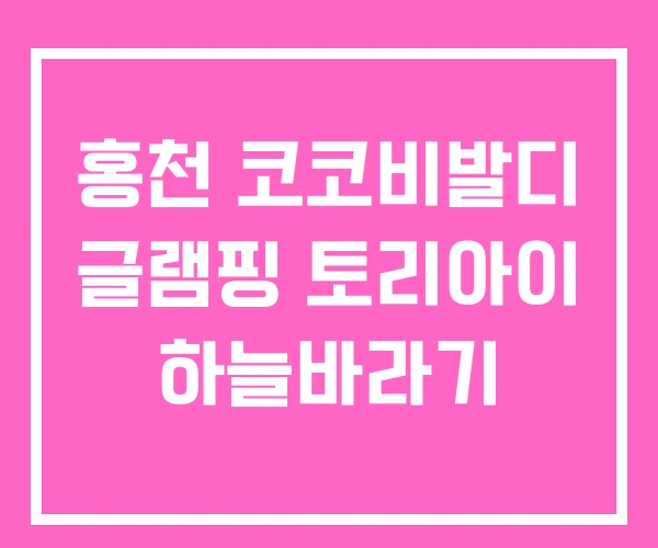 홍천 코코비발디 글램핑 토리아이 하늘바라기 홍천 코코비발디 글램핑 토리아이 하늘바라기